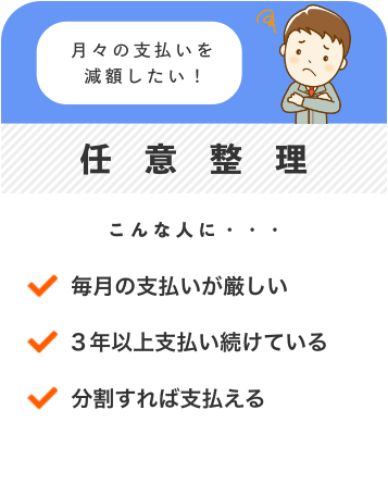 任意整理の解決方法